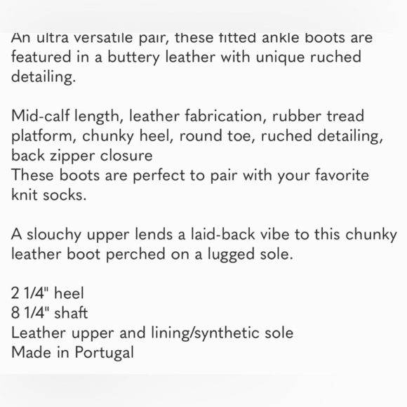 New Free People Emma Natural Leather ruched Platform Combat Boots size 40 or 10 - Picture 5 of 16